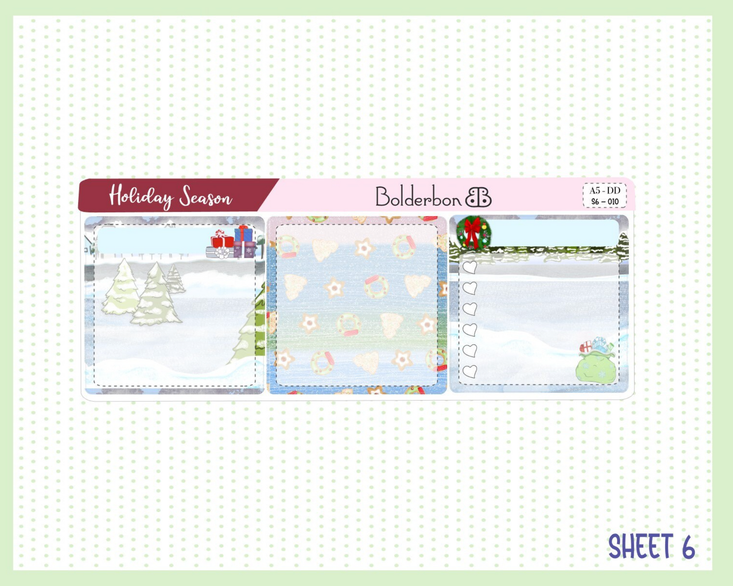 HOLIDAY SEASON || A5 Daily Duo Planner Sticker Kit