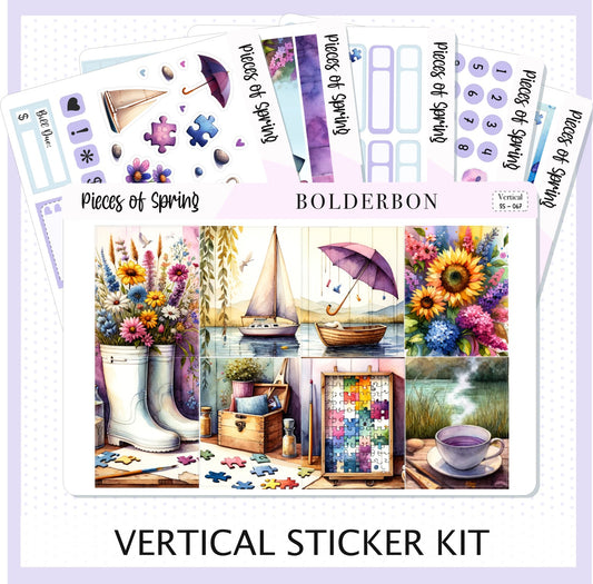 PIECES OF SPRING || 7x9 Vertical Planner Sticker Kit