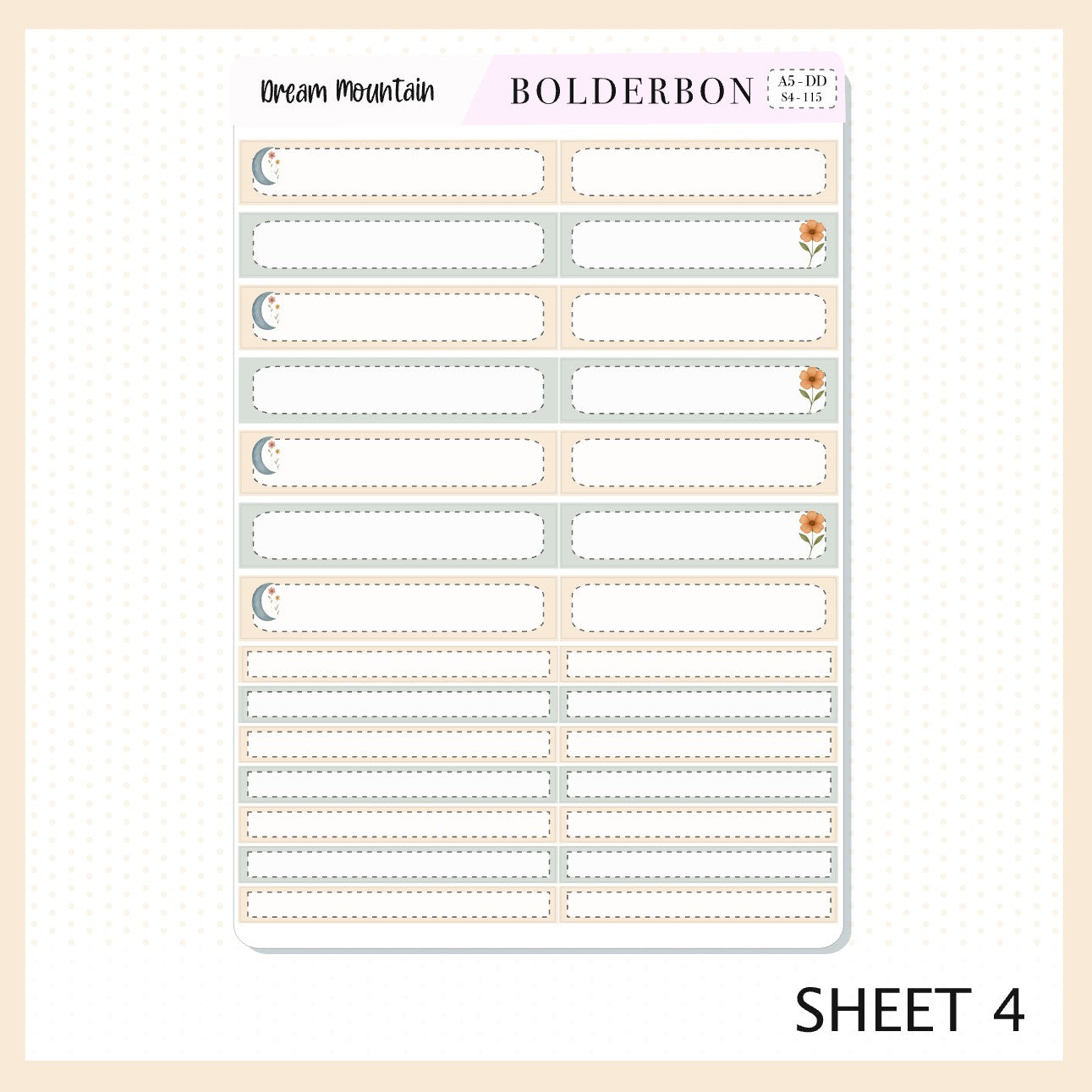 DREAM MOUNTAIN || A5 Daily Duo Planner Sticker Kit