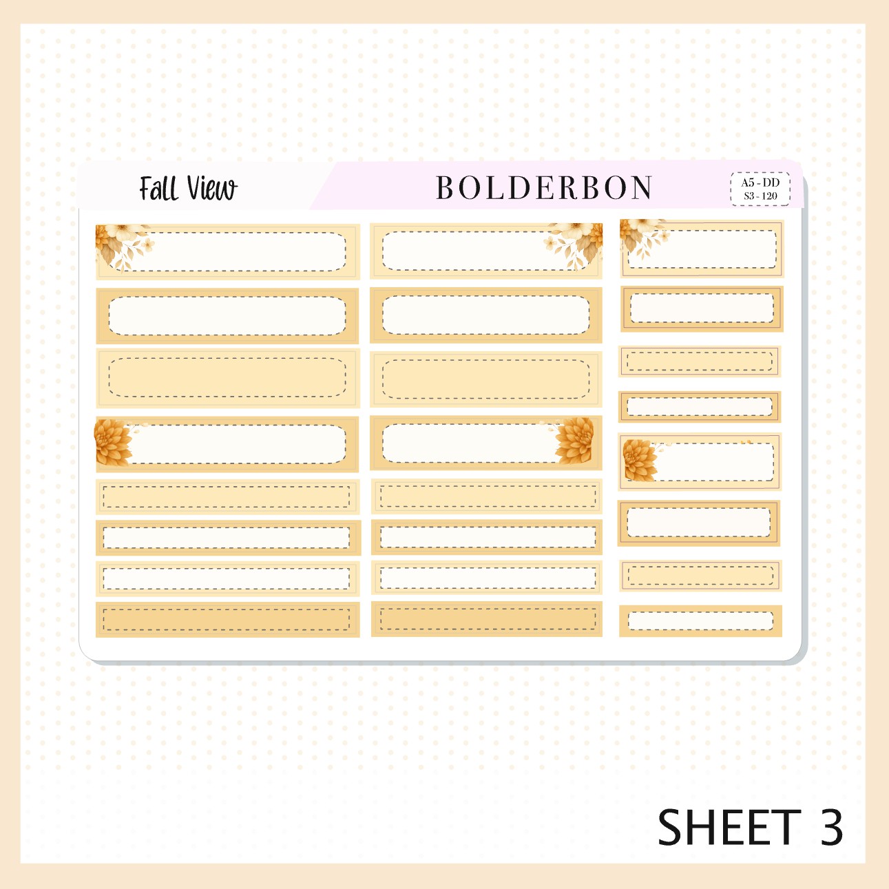 FALL VIEW A5 Daily Duo || Planner Sticker Kit