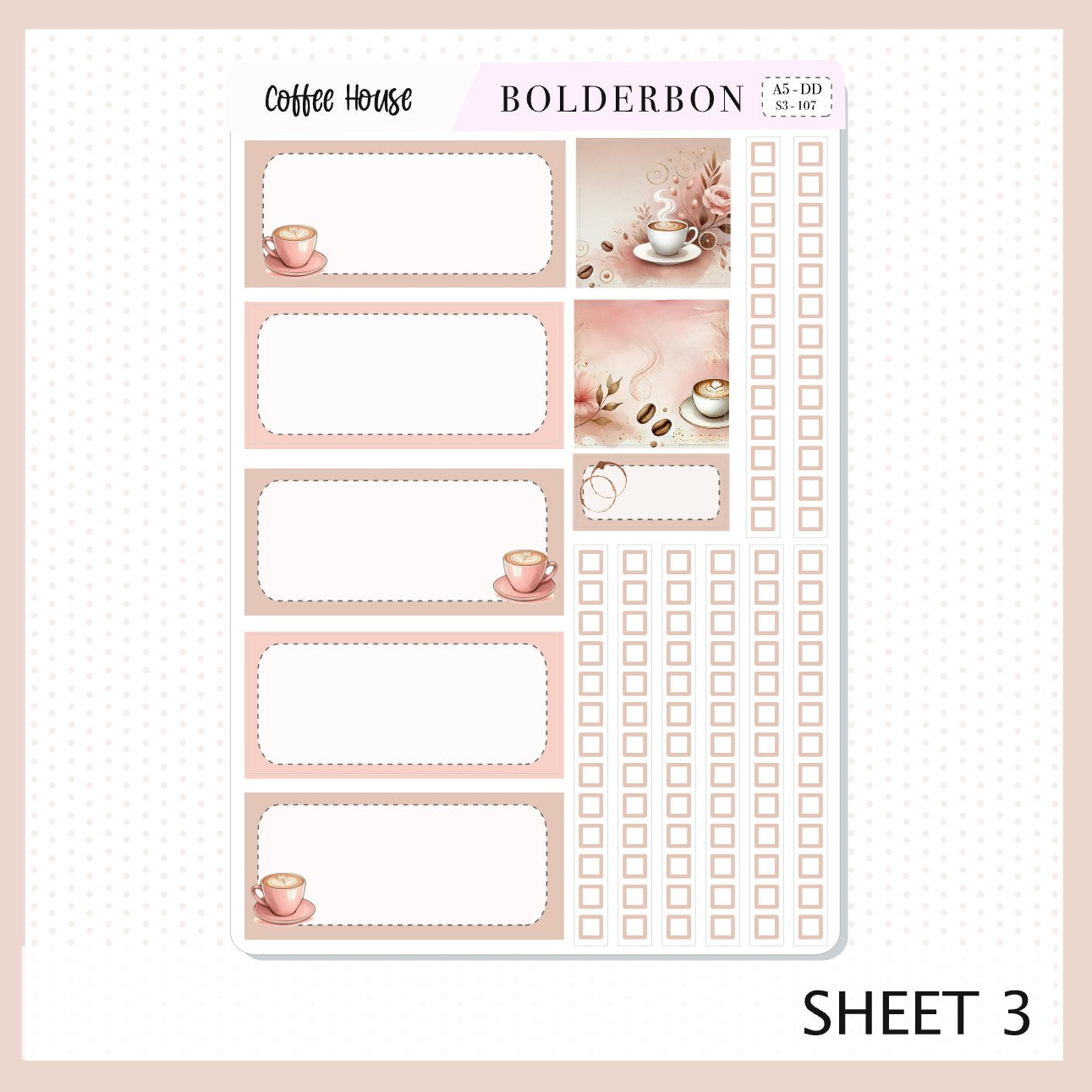 COFFEE HOUSE || A5 Daily Duo Planner Sticker Kit