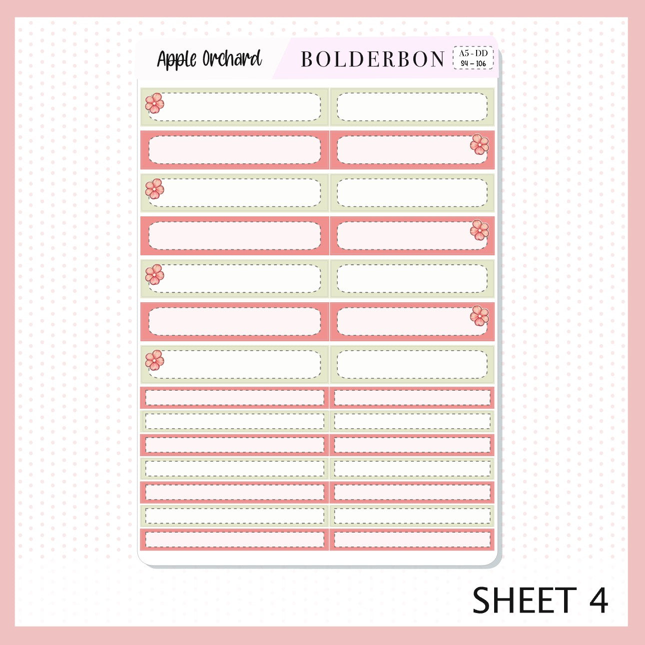 APPLE ORCHARD || A5 Daily Duo Planner Sticker Kit