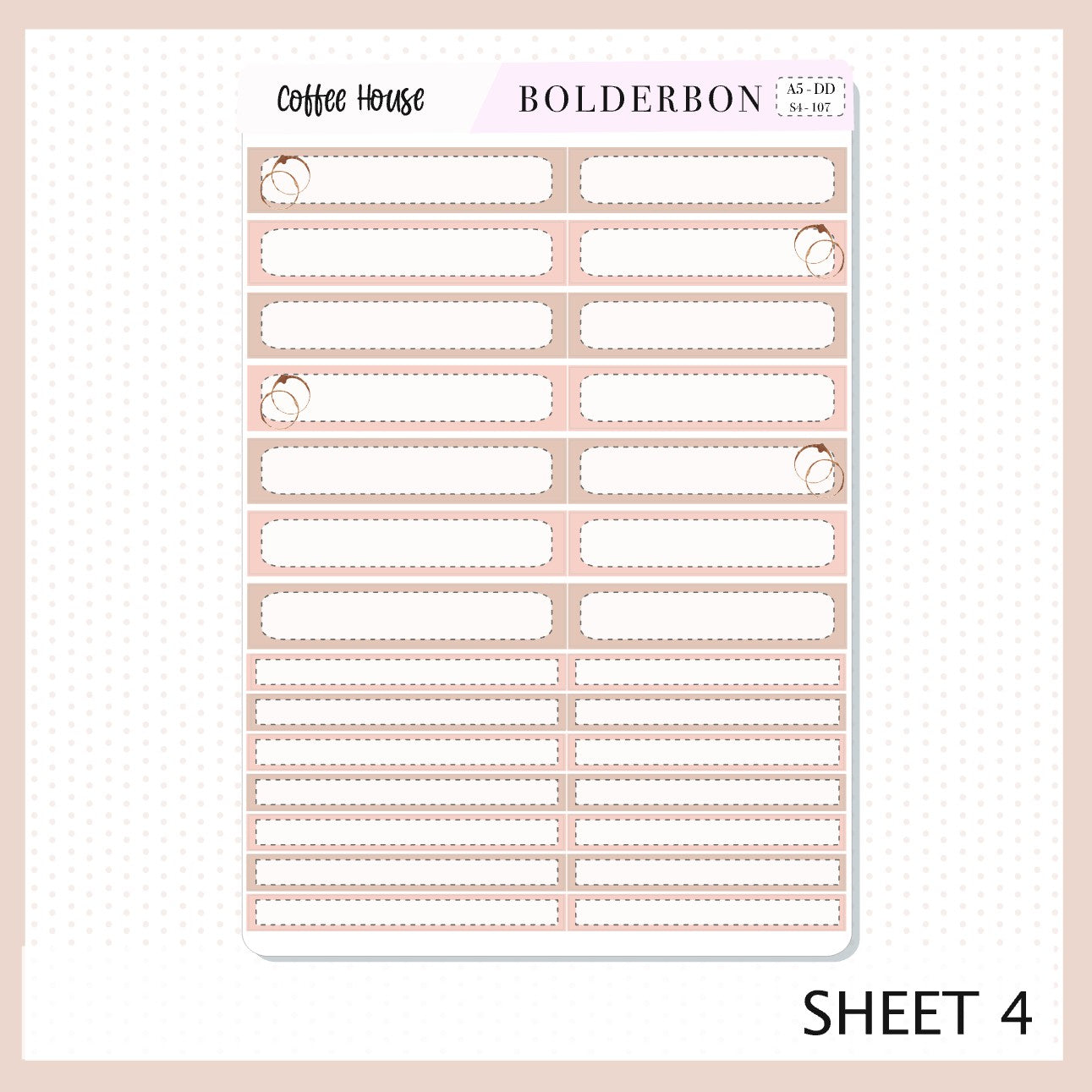 COFFEE HOUSE || A5 Daily Duo Planner Sticker Kit
