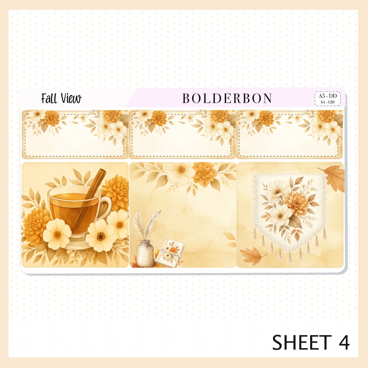 FALL VIEW A5 Daily Duo || Planner Sticker Kit