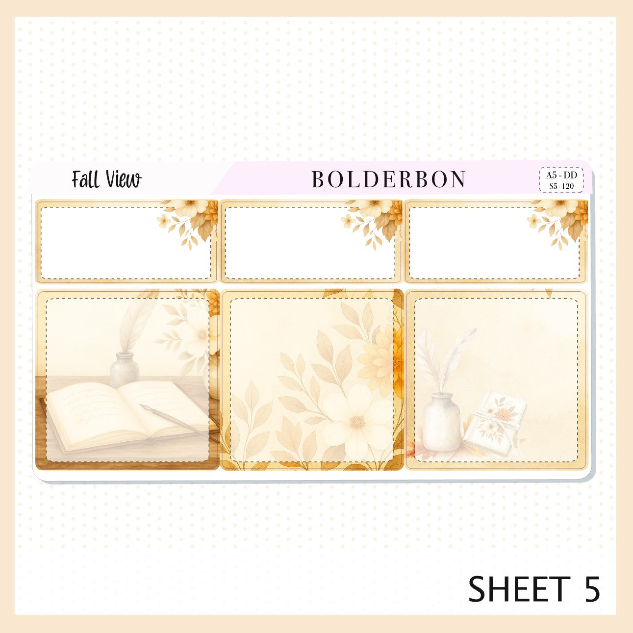 FALL VIEW A5 Daily Duo || Planner Sticker Kit