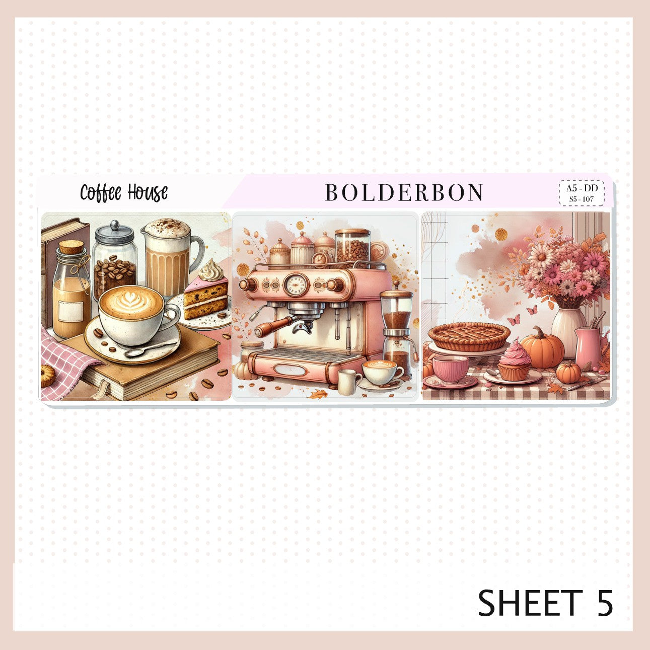 COFFEE HOUSE || A5 Daily Duo Planner Sticker Kit