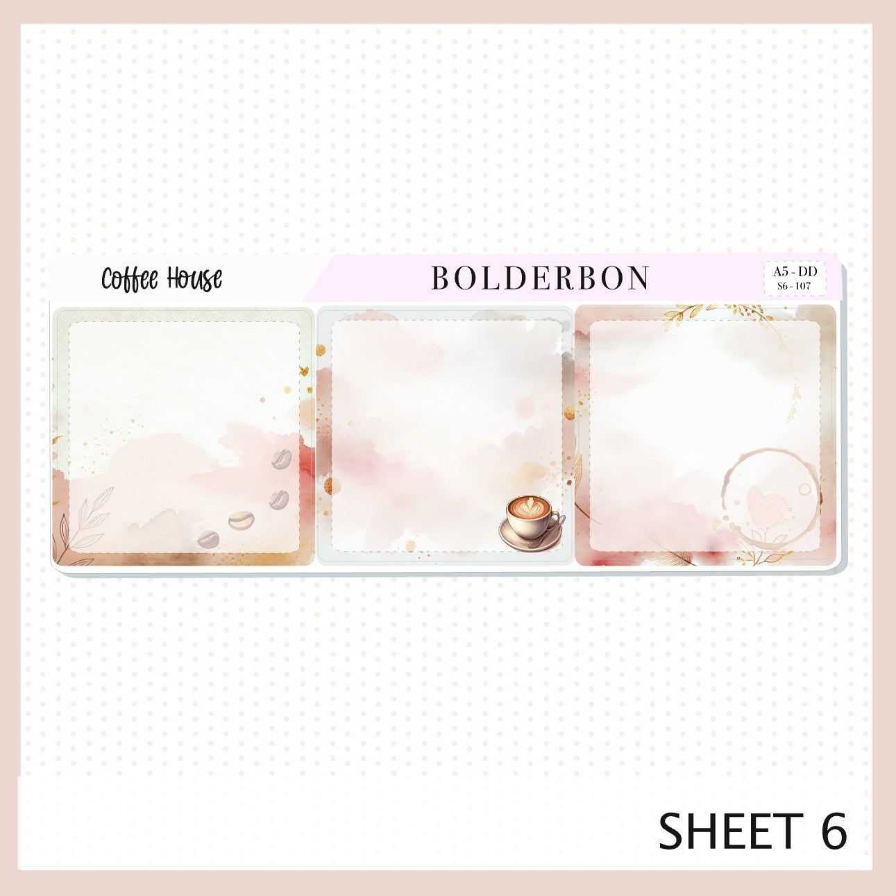 COFFEE HOUSE || A5 Daily Duo Planner Sticker Kit