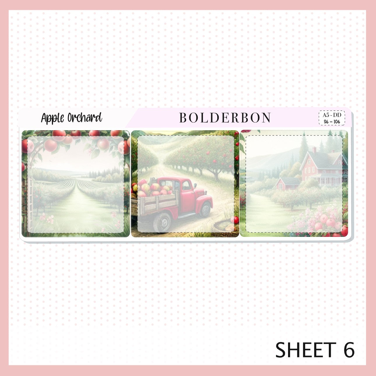APPLE ORCHARD || A5 Daily Duo Planner Sticker Kit