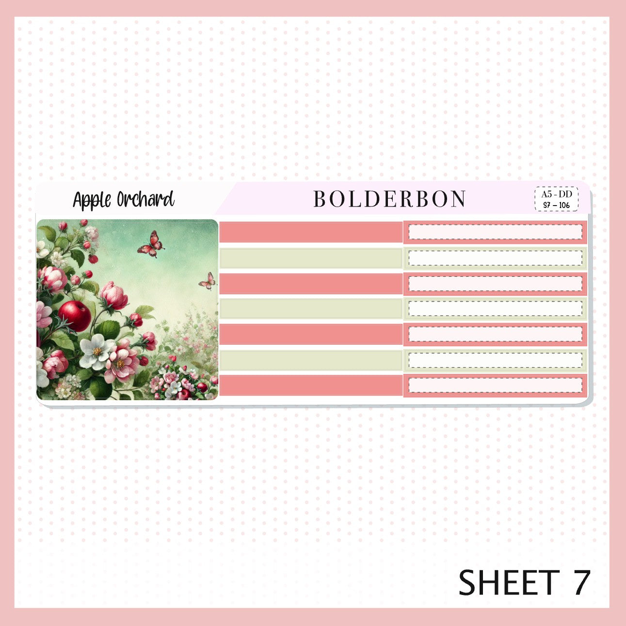 APPLE ORCHARD || A5 Daily Duo Planner Sticker Kit