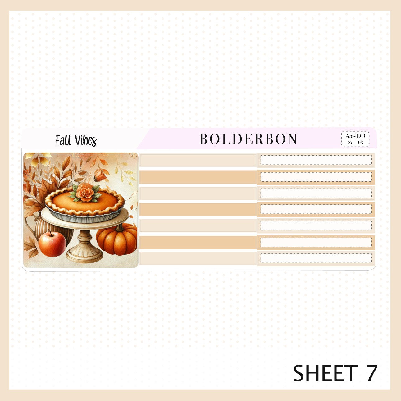 FALL VIBES || A5 Daily Duo Planner Sticker Kit