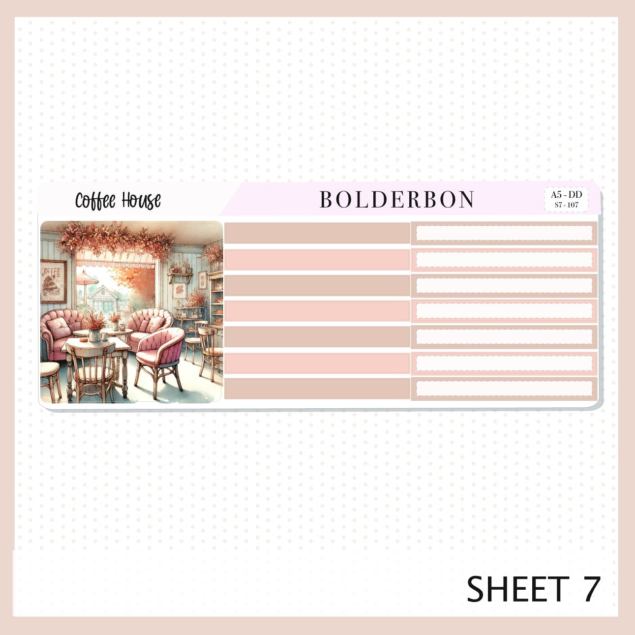 COFFEE HOUSE || A5 Daily Duo Planner Sticker Kit