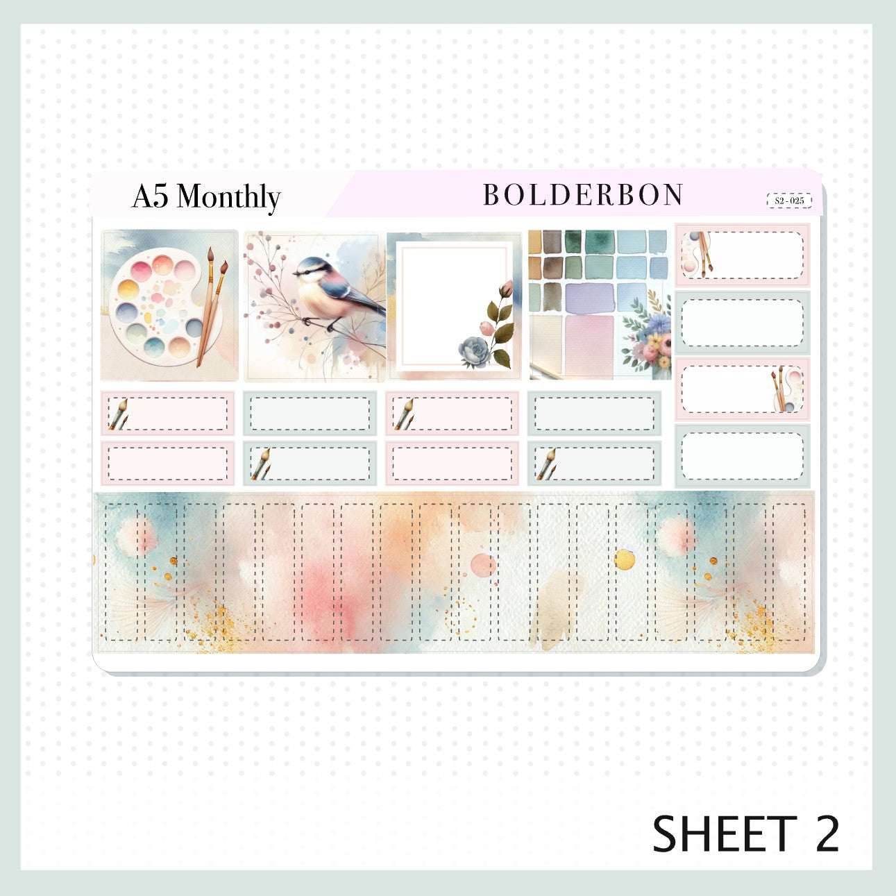 MAY A5 MONTHLY KIT || Painter's Palette Planner Stickers for Erin Condren