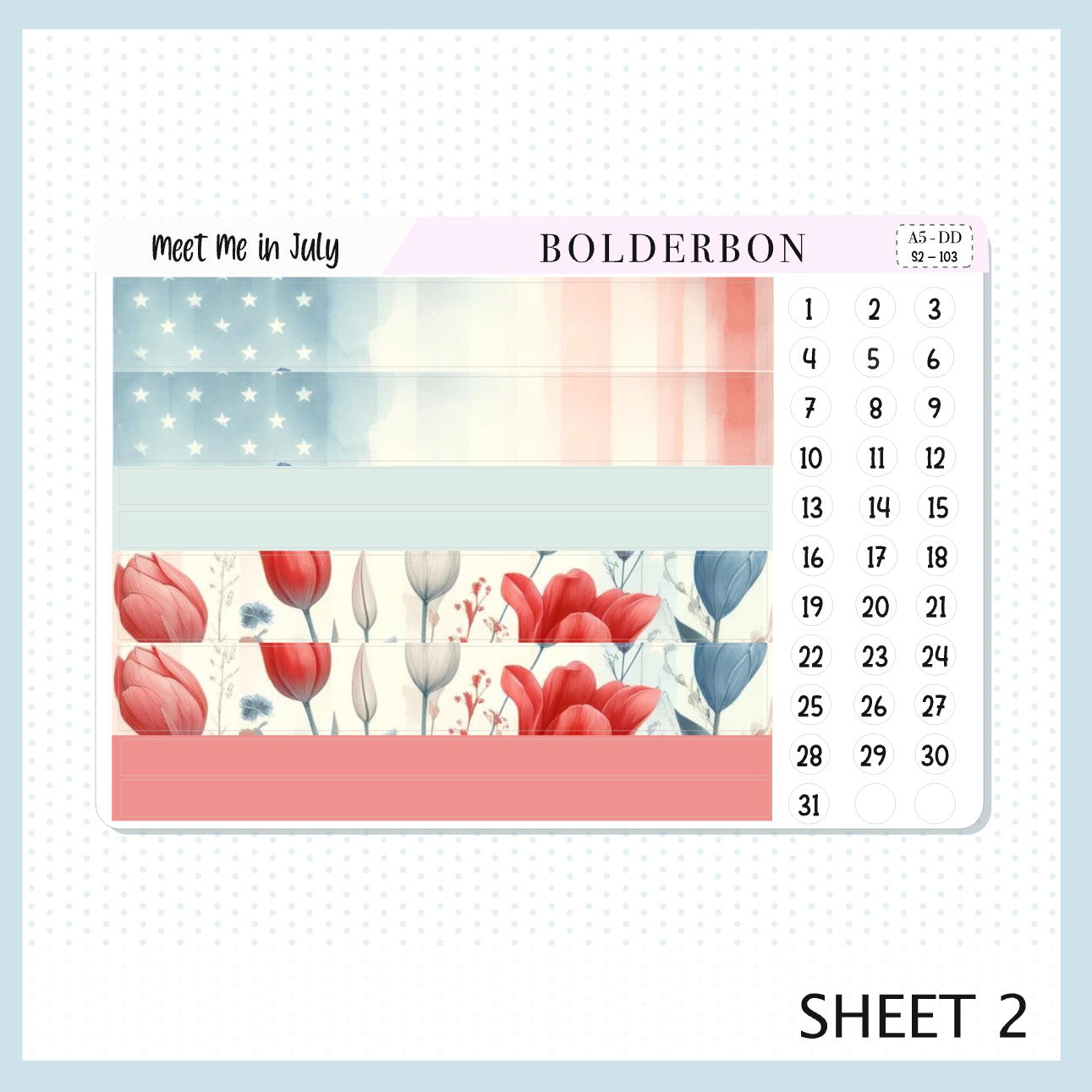 MEET ME IN JULY || A5 Daily Duo Planner Sticker Kit