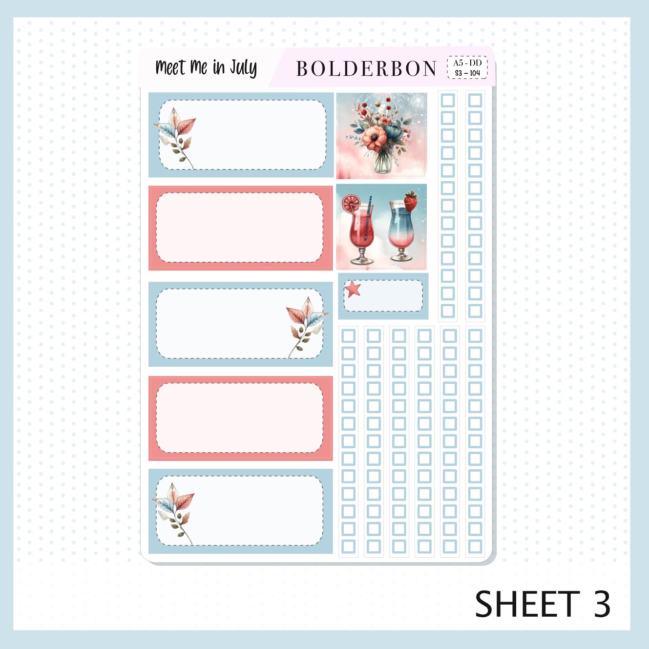 MEET ME IN JULY || A5 Daily Duo Planner Sticker Kit