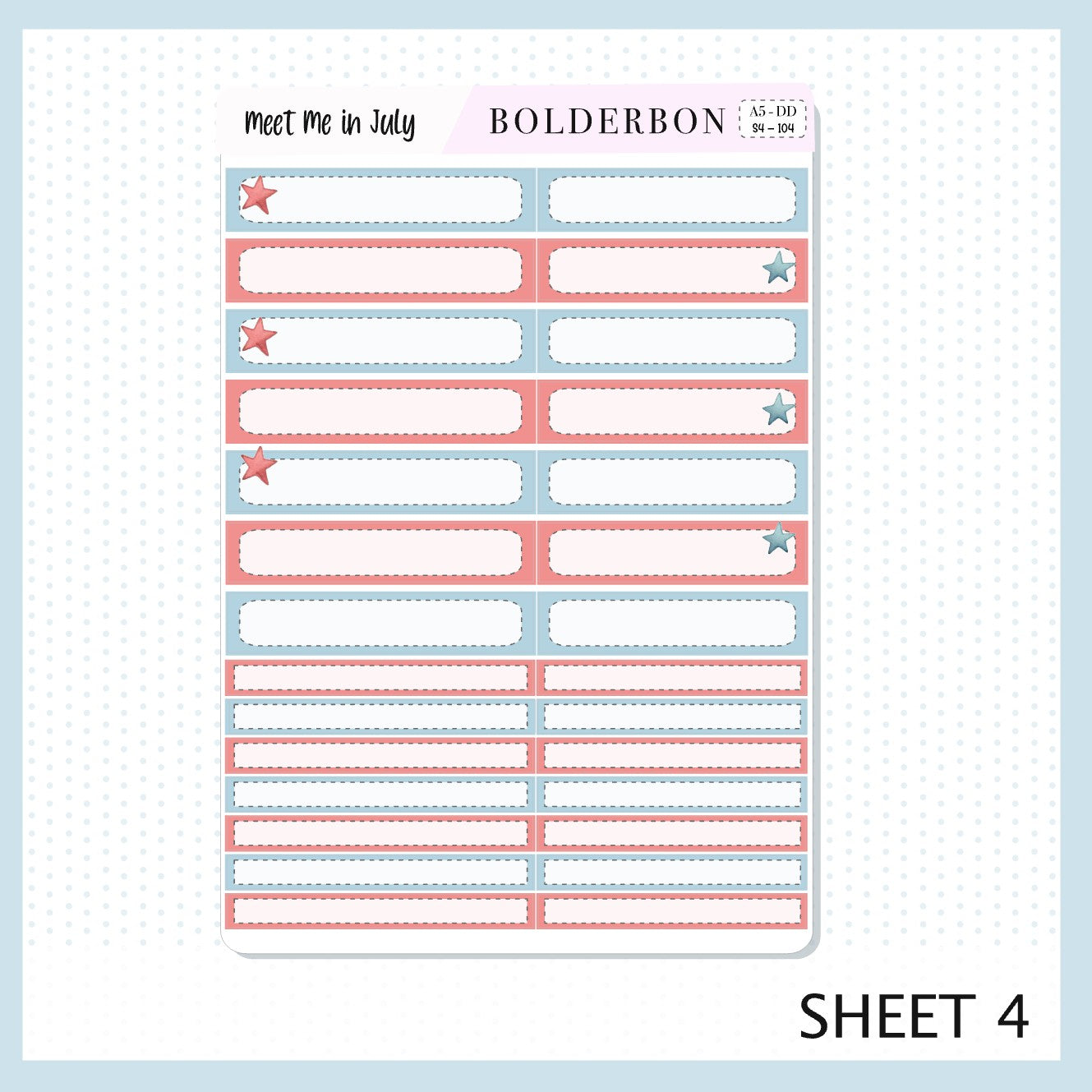 MEET ME IN JULY || A5 Daily Duo Planner Sticker Kit