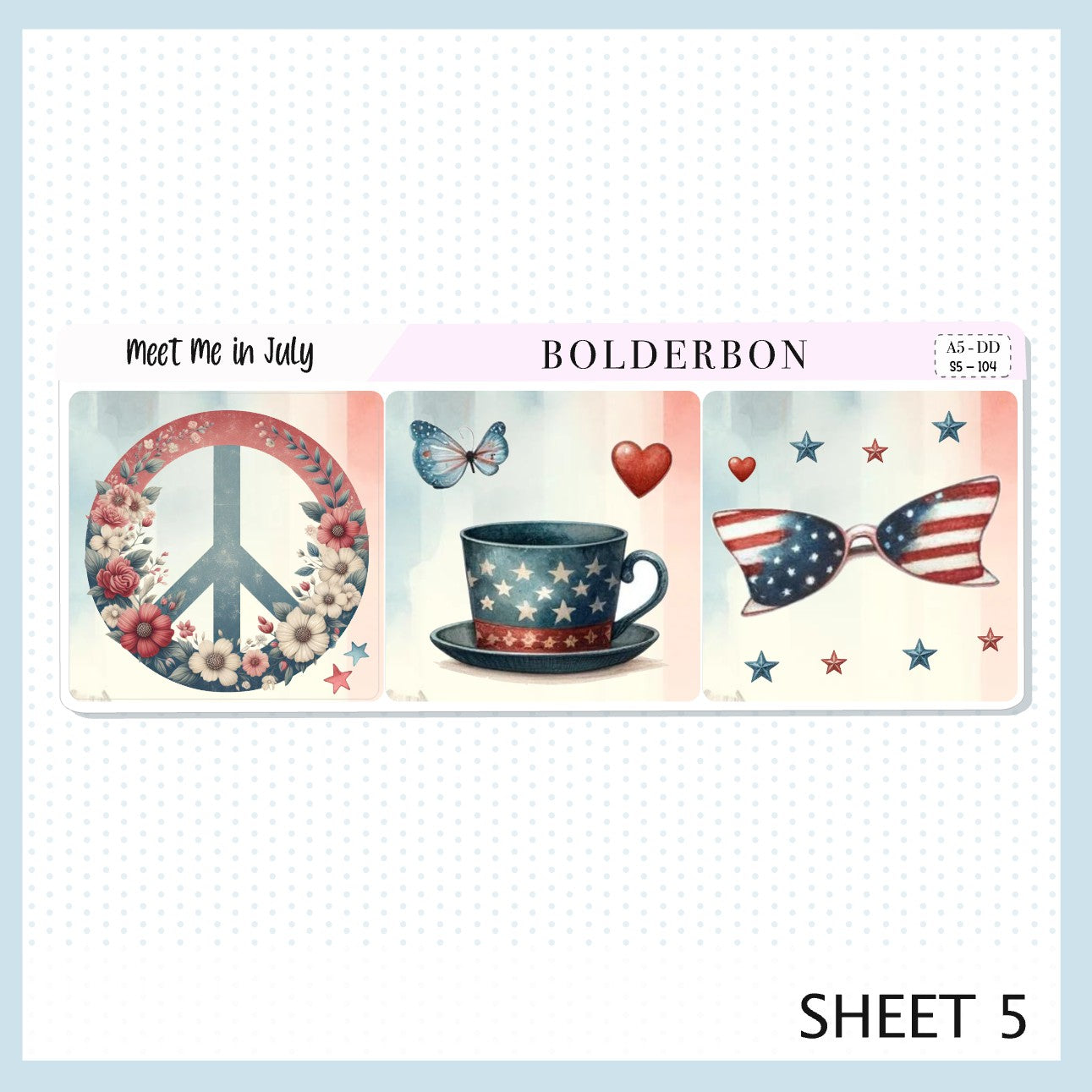 MEET ME IN JULY || A5 Daily Duo Planner Sticker Kit