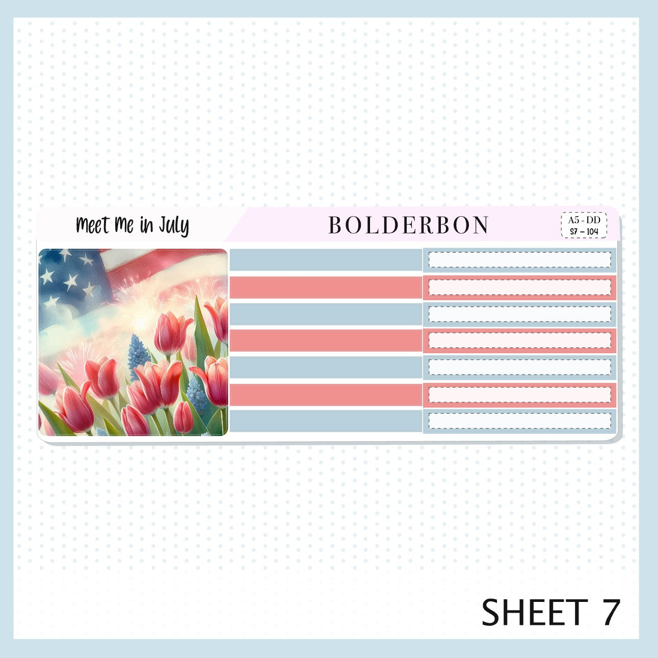 MEET ME IN JULY || A5 Daily Duo Planner Sticker Kit