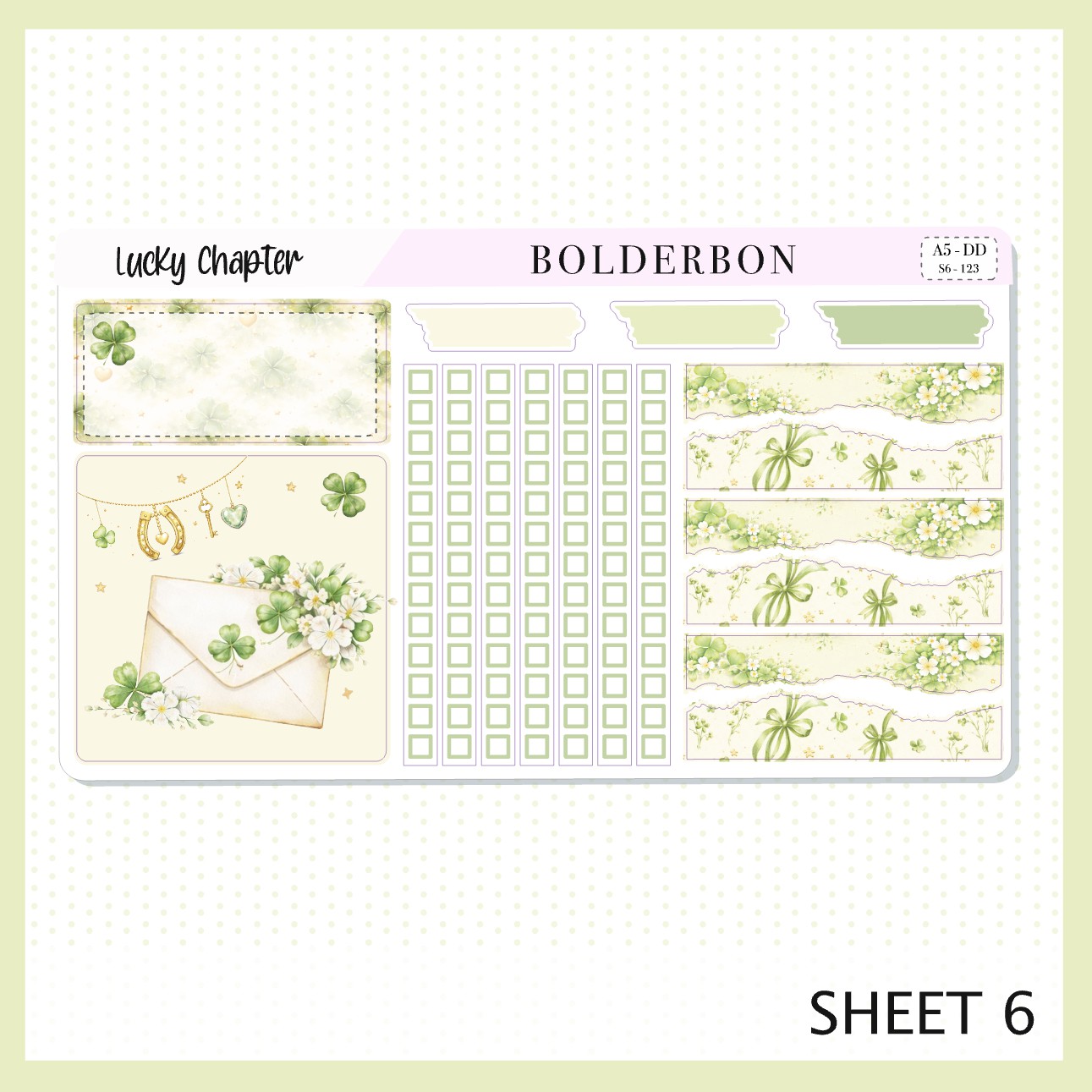 LUCKY CHAPTER A5 Daily Duo || EC Planner Sticker Kit