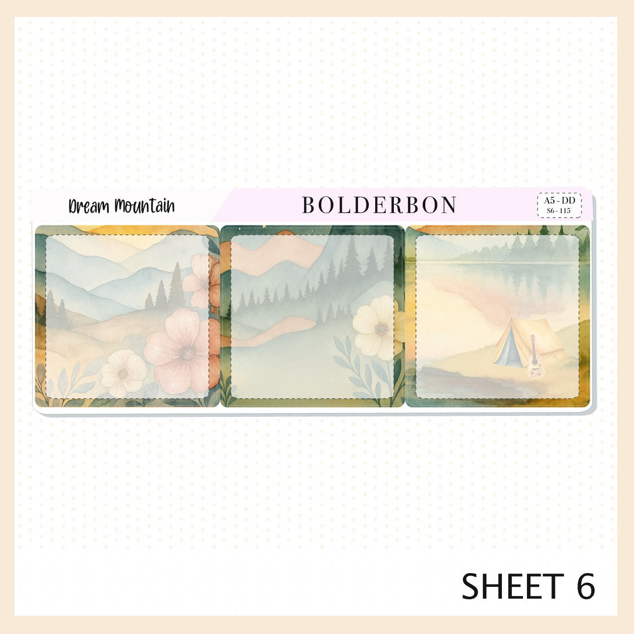 DREAM MOUNTAIN || A5 Daily Duo Planner Sticker Kit