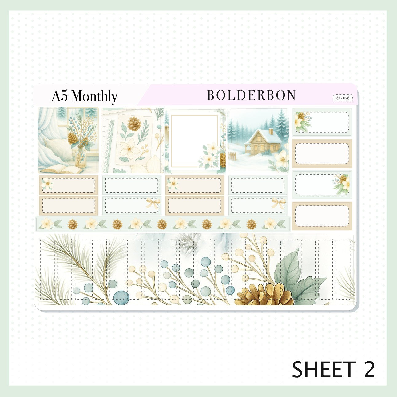 JANUARY A5 MONTHLY KIT || Planner Stickers for Erin Condren