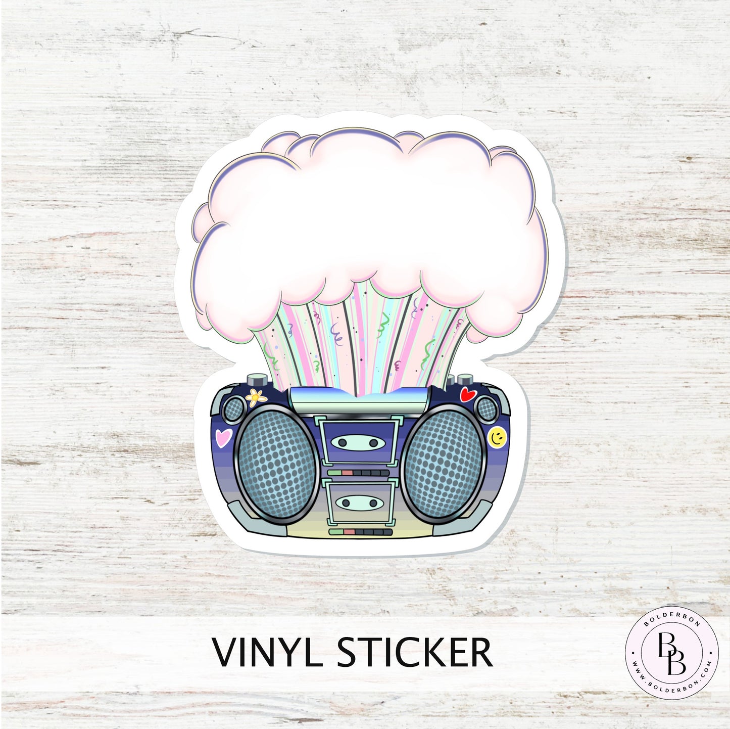 BOOMBOX || Cute Retro Vinyl Sticker