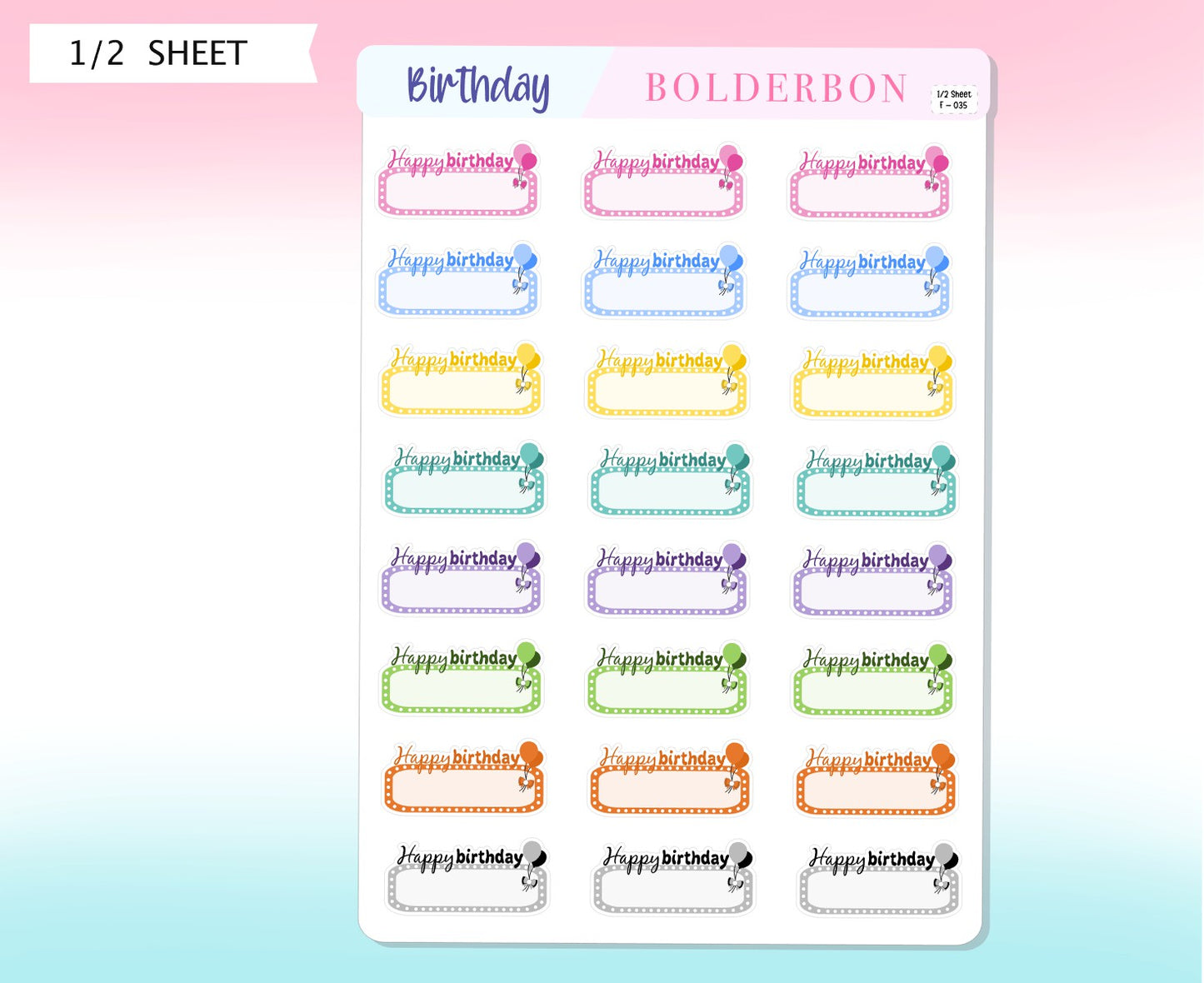 BIRTHDAY || Planner Stickers