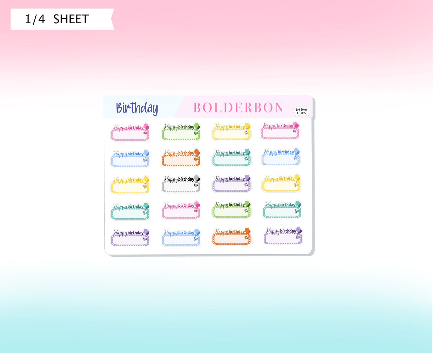 BIRTHDAY || Planner Stickers