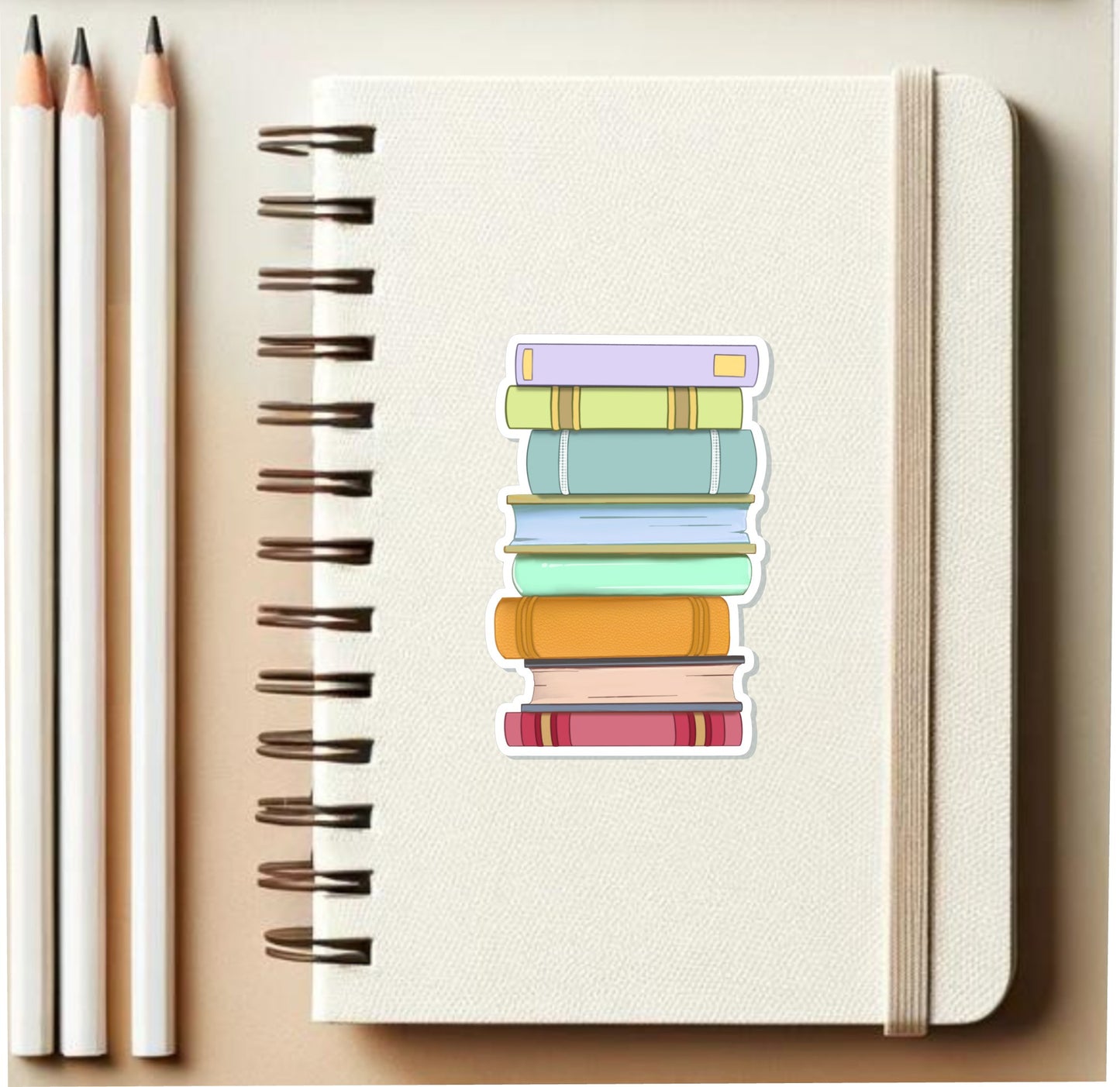 BOOK STACK || Vinyl Sticker