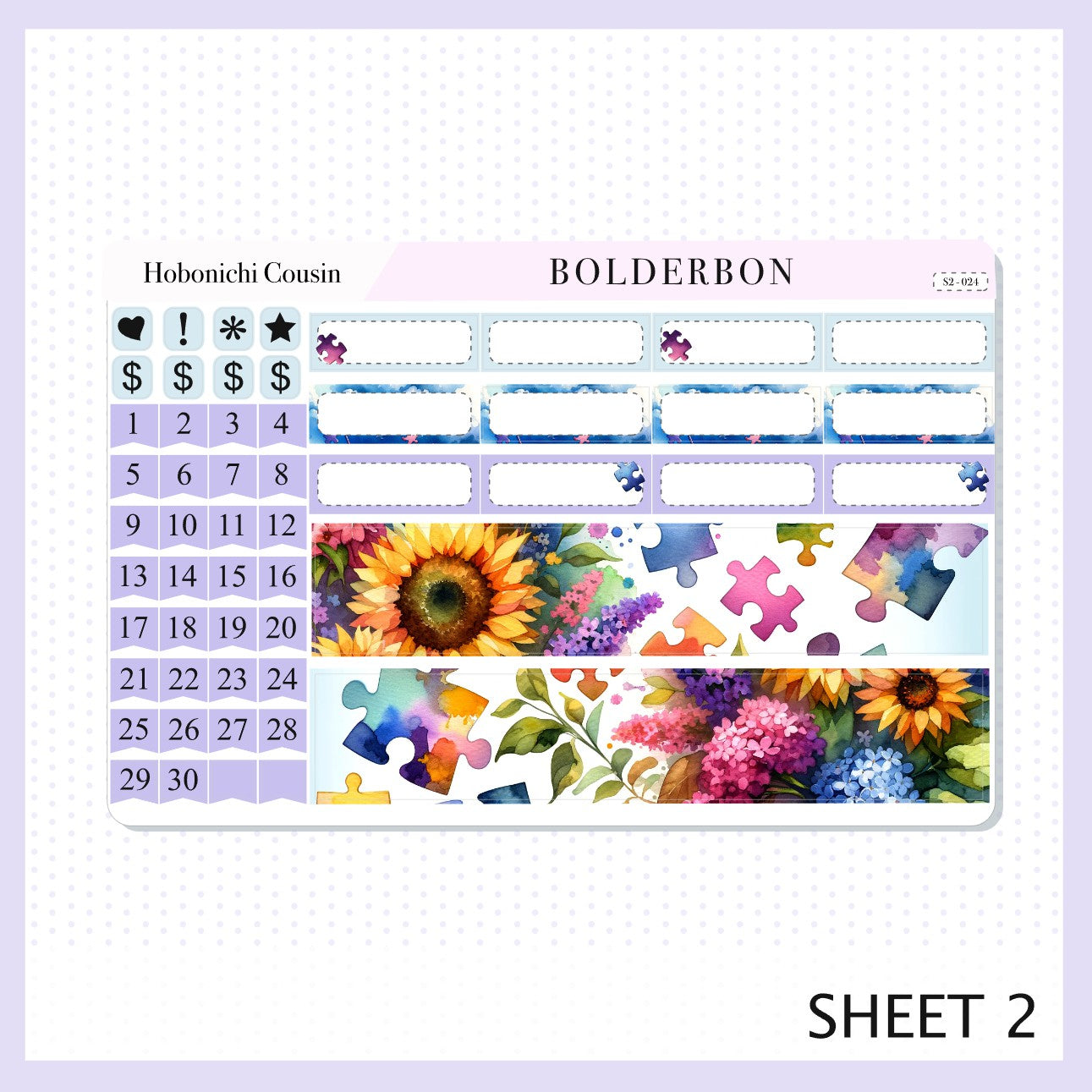 APRIL Hobonichi Cousin and A5 Day Free || Monthly Planner Sticker Kit