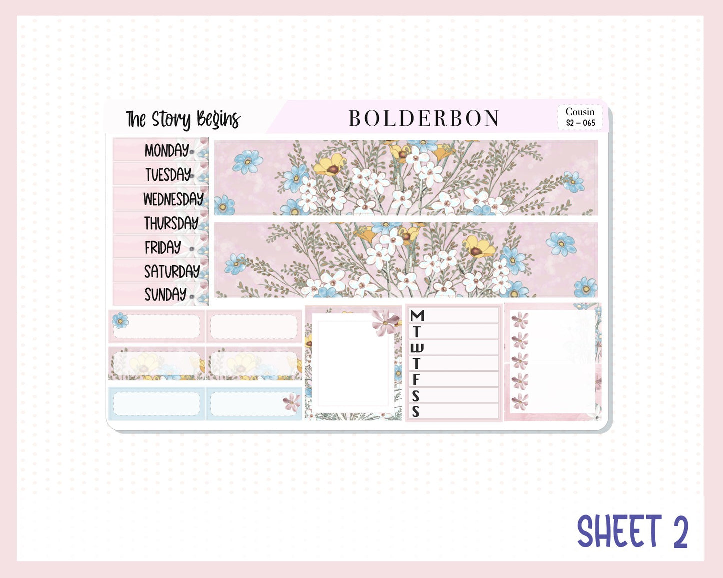 THE STORY BEGINS Hobonichi Cousin || Weekly Planner Sticker Kit Hand Drawn, Book, Bookish