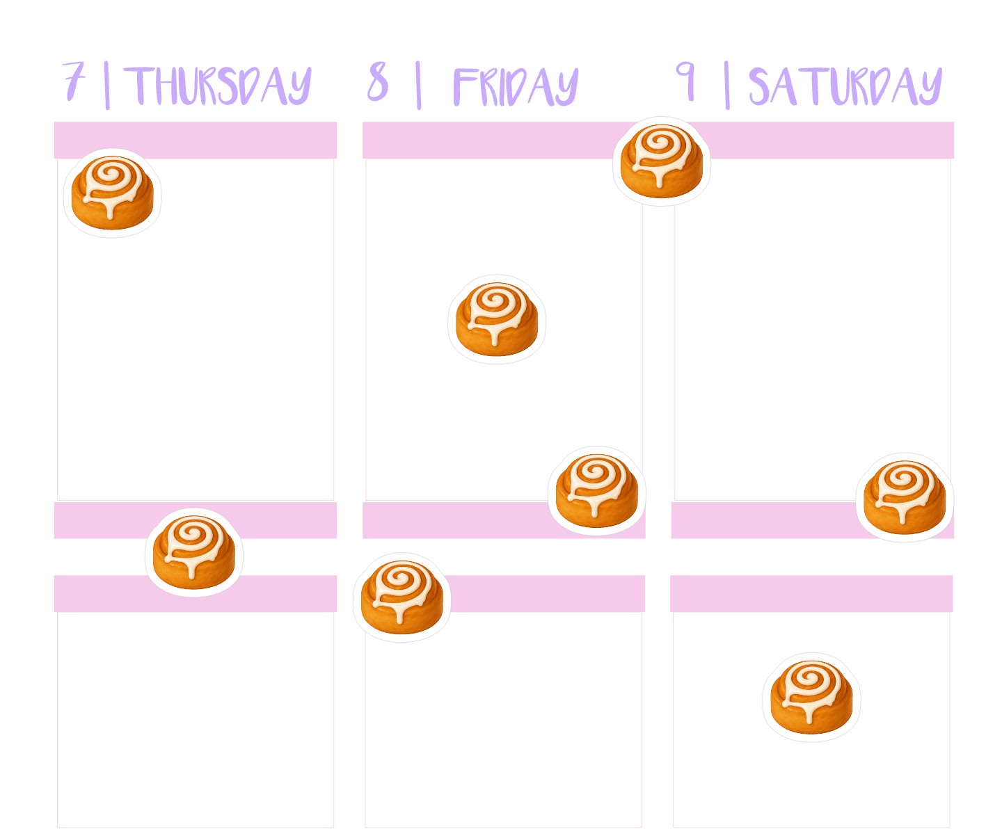 CINNAMON ROLLS || Cute Cinnamon Bun Icon Stickers