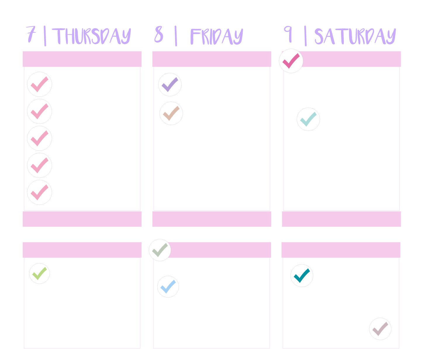 MINI CHECKMARK CIRCLES || Planner Stickers