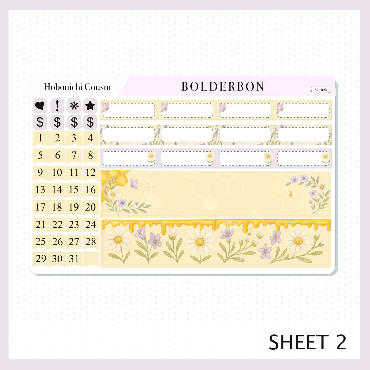 AUGUST Hobonichi Cousin and A5 Day Free || Sweet Honey Theme, Bees, Florals & Cozy Farmhouse Vibe, Monthly Planner Sticker Kit