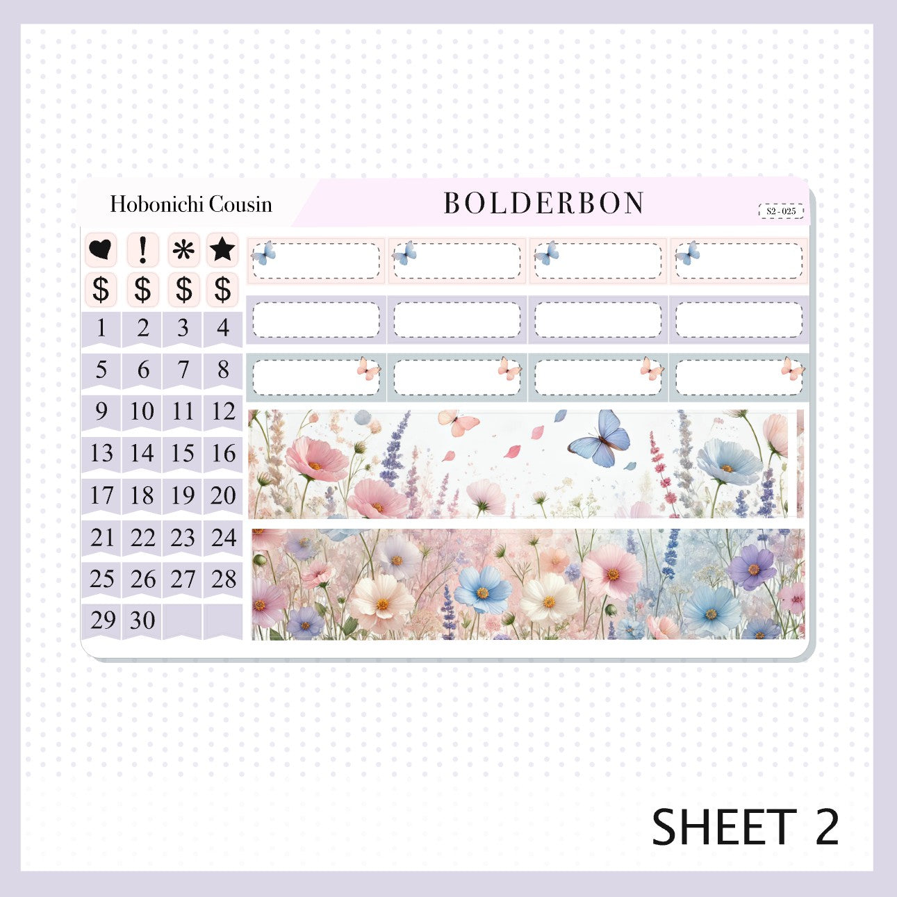 APRIL Hobonichi Cousin and A5 Day Free || Monthly Planner Sticker Kit