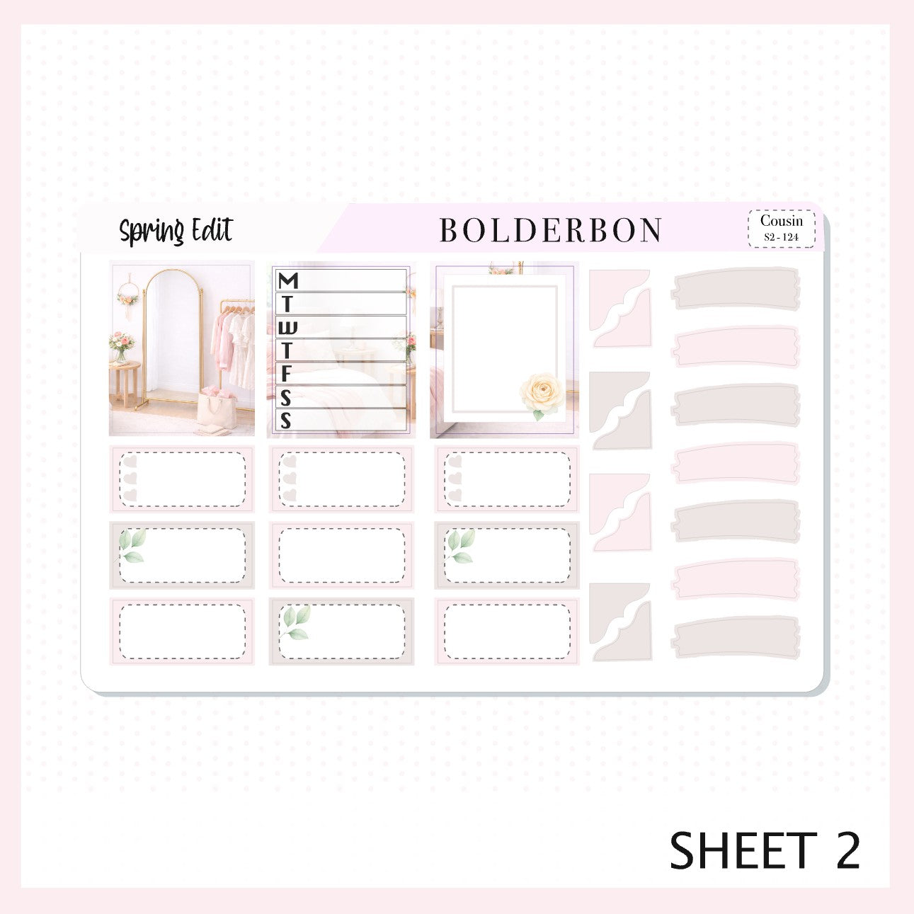 SPRING EDIT || A5 Hobonichi Cousin Planner Sticker Kit