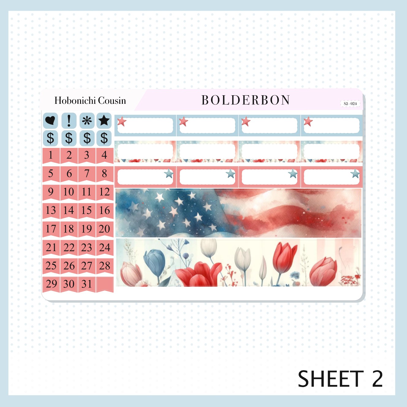 JULY Hobonichi Cousin and A5 Day Free || Monthly Planner Sticker Kit