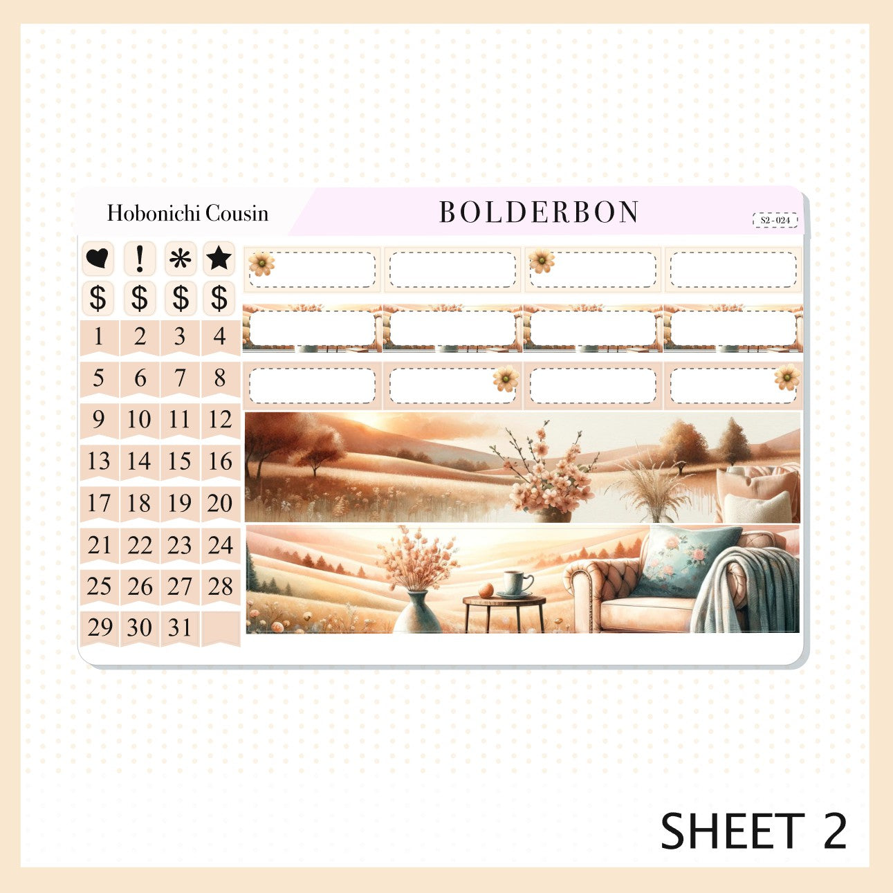 MAY Hobonichi Cousin and A5 Day Free || Monthly Planner Sticker Kit