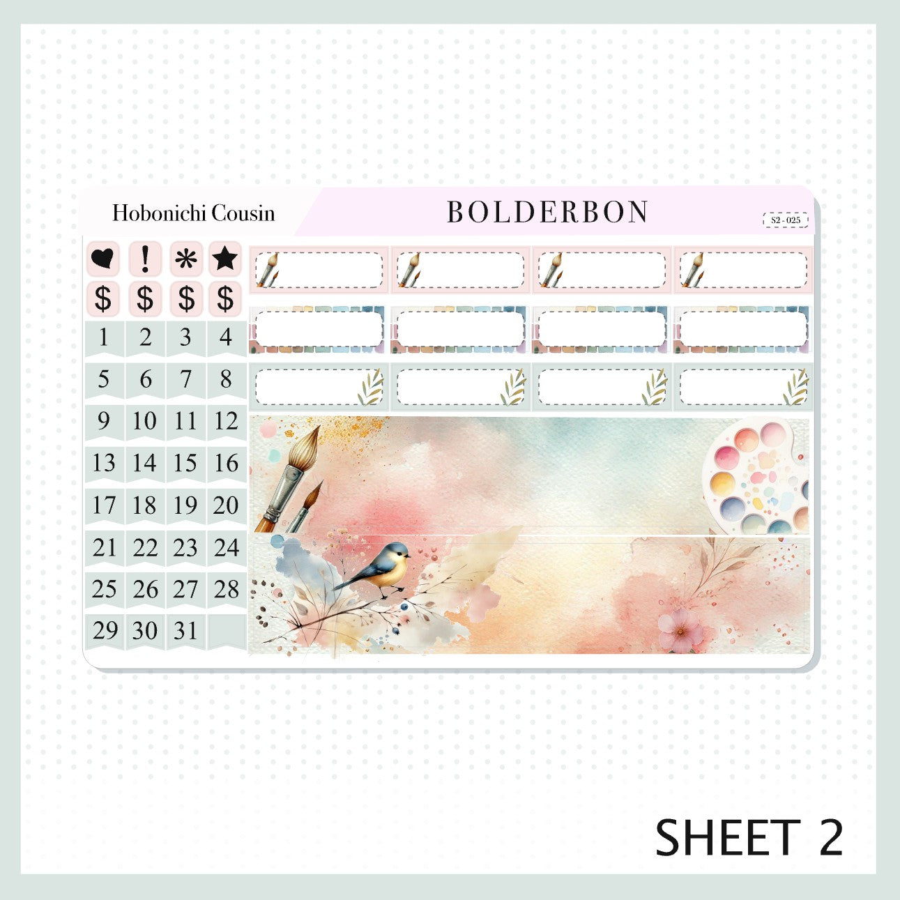 MAY Hobonichi Cousin and A5 Day Free || Monthly Planner Sticker Kit
