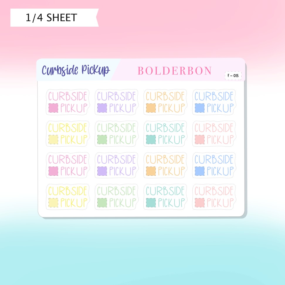 CURBSIDE PICKUP || Cute Planner Stickers