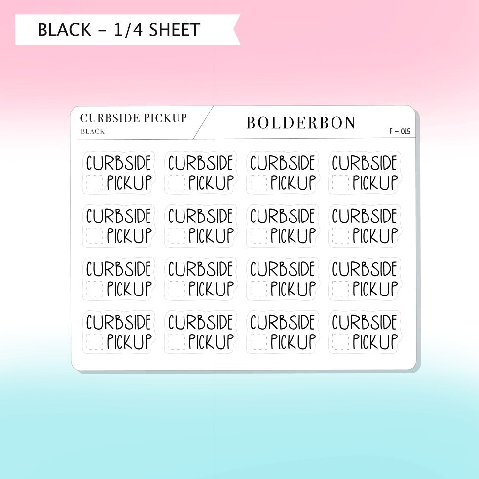 CURBSIDE PICKUP || Cute Planner Stickers