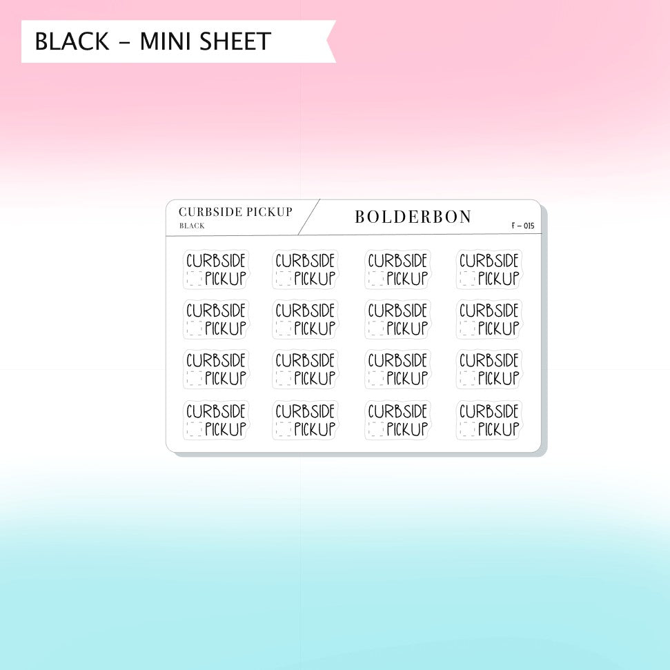 CURBSIDE PICKUP || Cute Planner Stickers