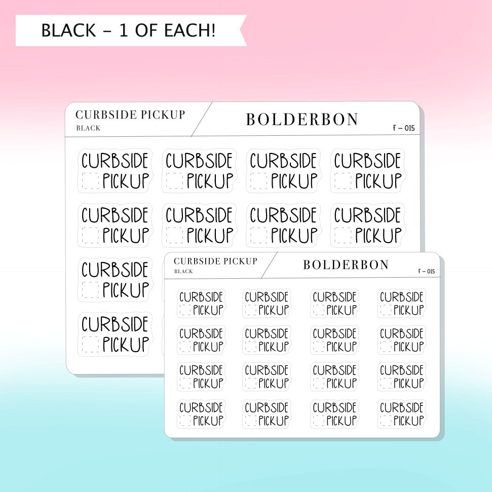 CURBSIDE PICKUP || Cute Planner Stickers