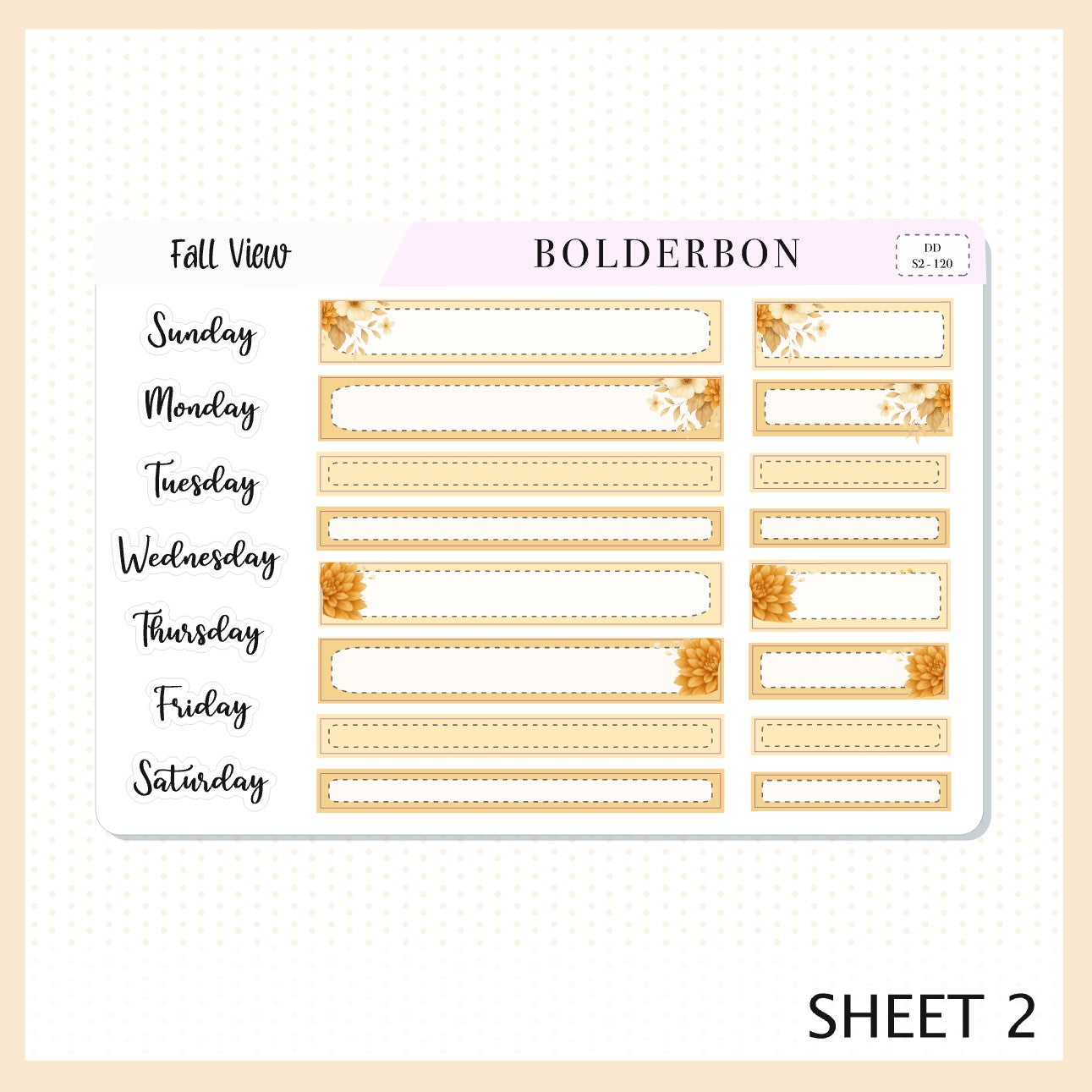 FALL VIEW 7x9 Daily Duo || Planner Sticker Kit for Erin Condren