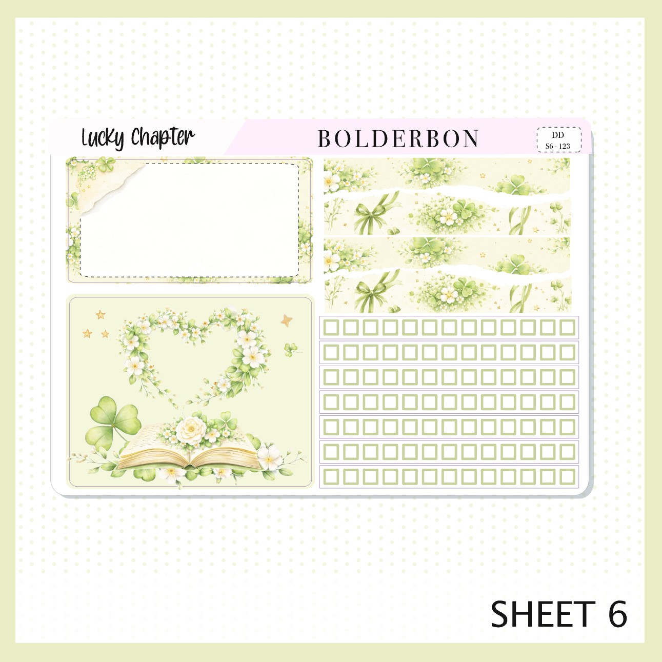 LUCKY CHAPTER 7x9 Daily Duo || Planner Sticker Kit for Erin Condren