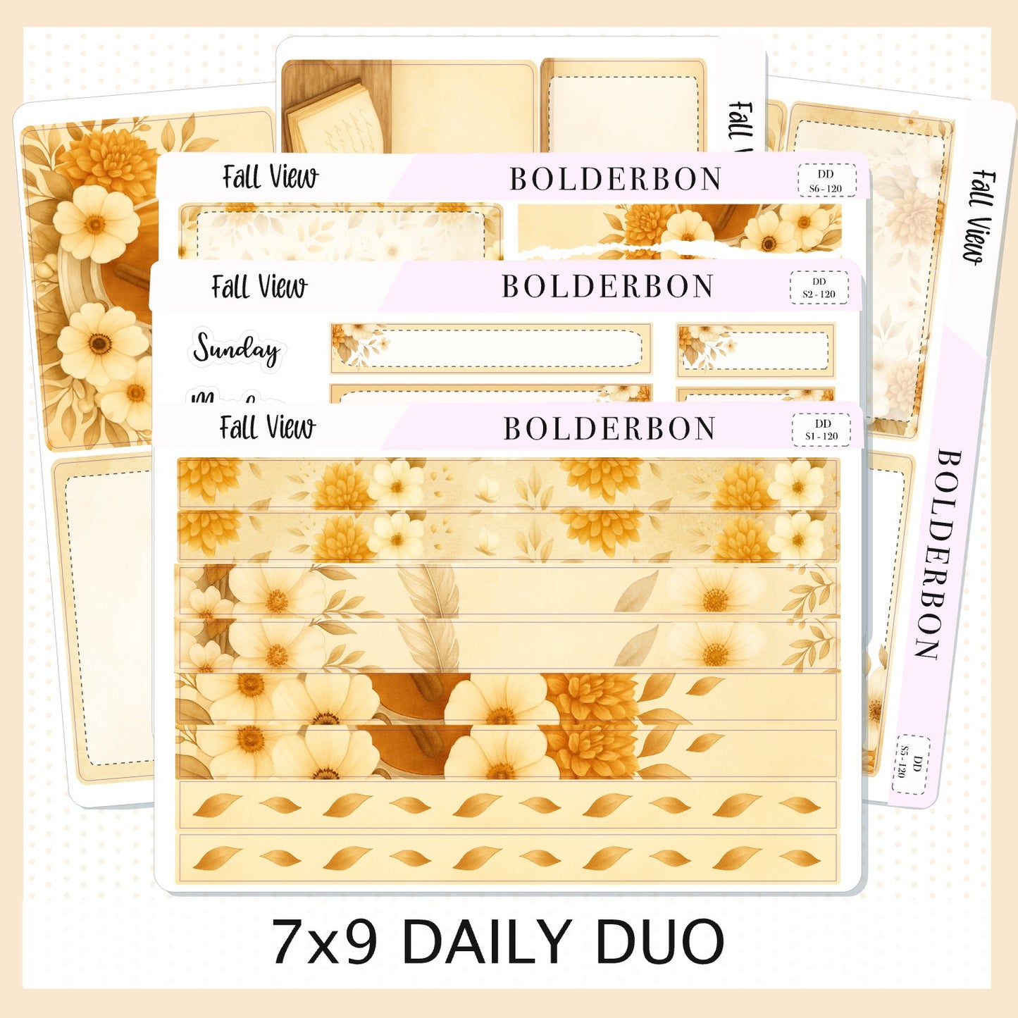 FALL VIEW 7x9 Daily Duo || Planner Sticker Kit for Erin Condren