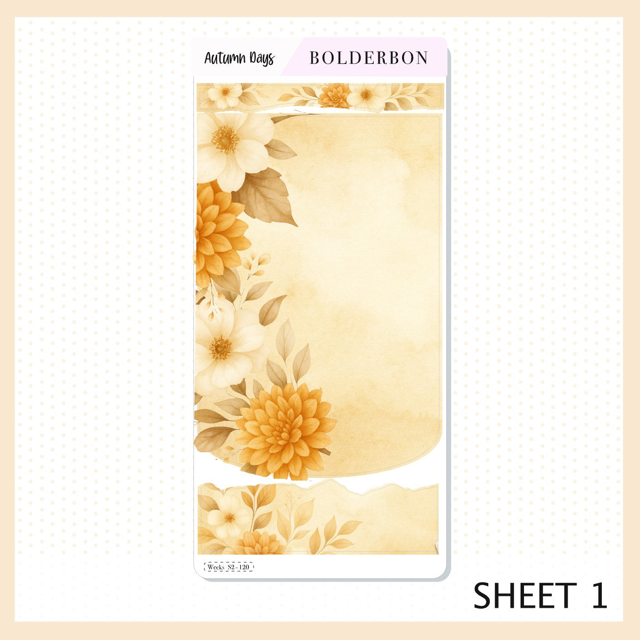AUTUMN DAYS Hobonichi Weeks || Cozy Fall Floral Planner Stickers, Autumn Aesthetic Vibe