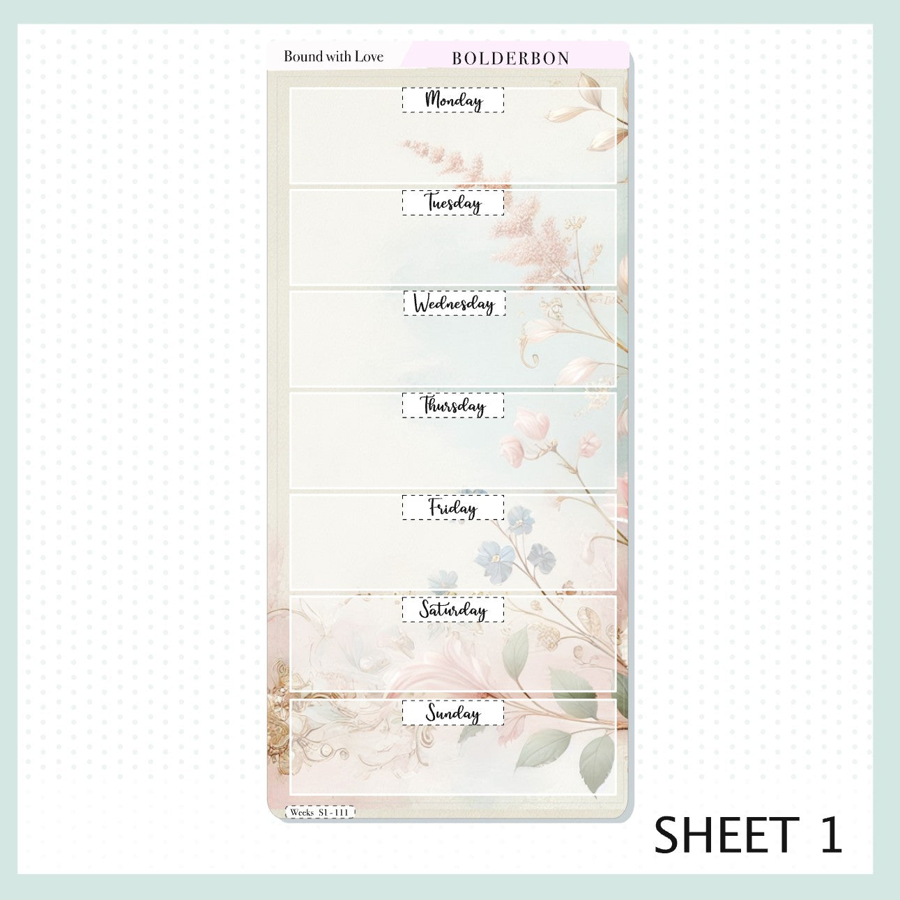 BOUND WITH LOVE Hobonichi Weeks || Planner Sticker Kit, Bookish