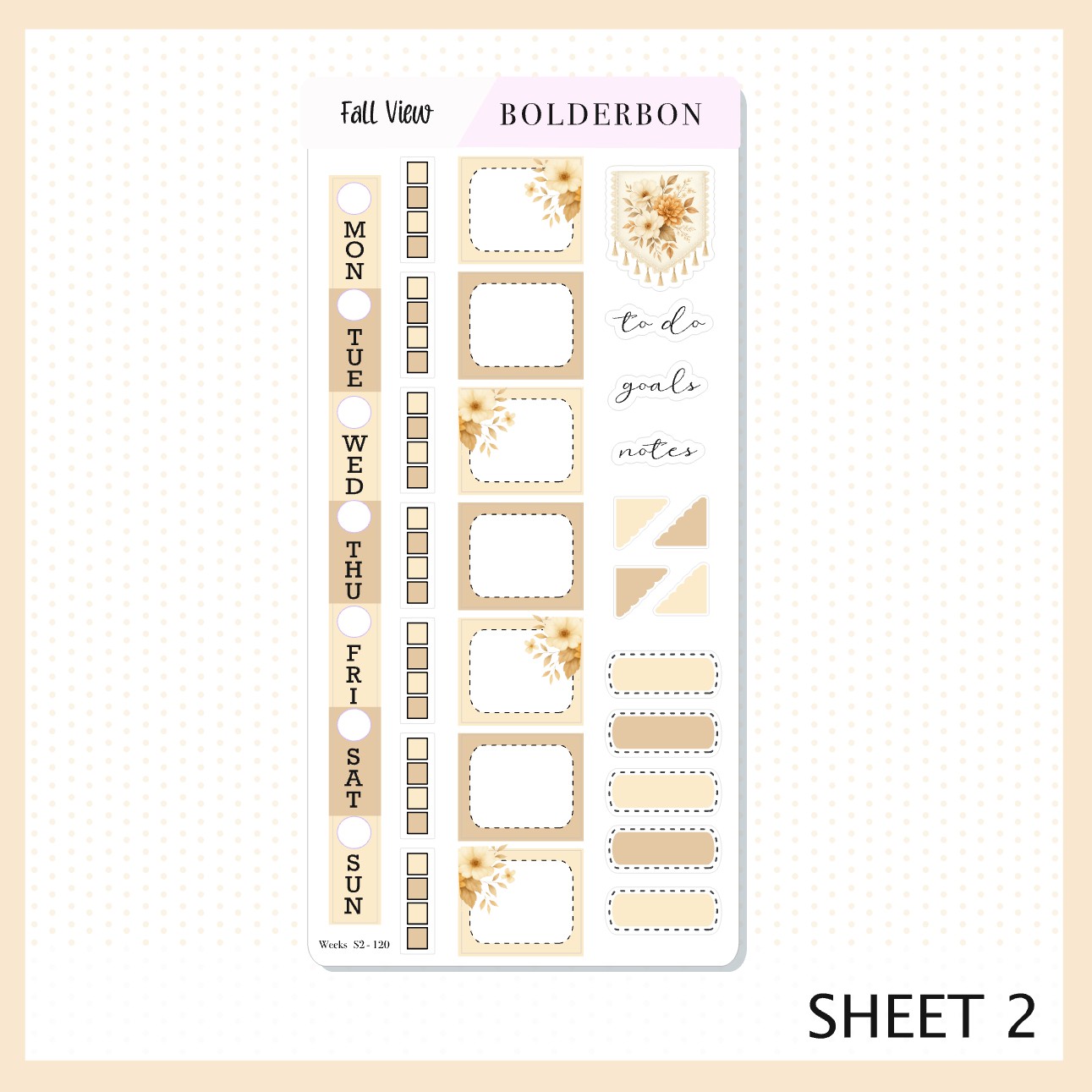 FALL VIEW Hobonichi Weeks || Cozy Fall Floral Planner Stickers, Autumn Aesthetic Vibe