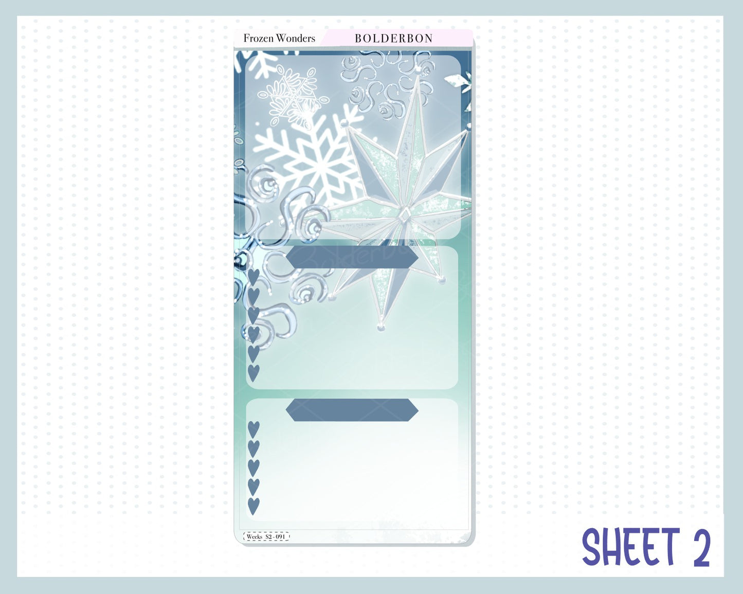 FROZEN WONDERS Hobonichi Weeks || Full Page Stickers