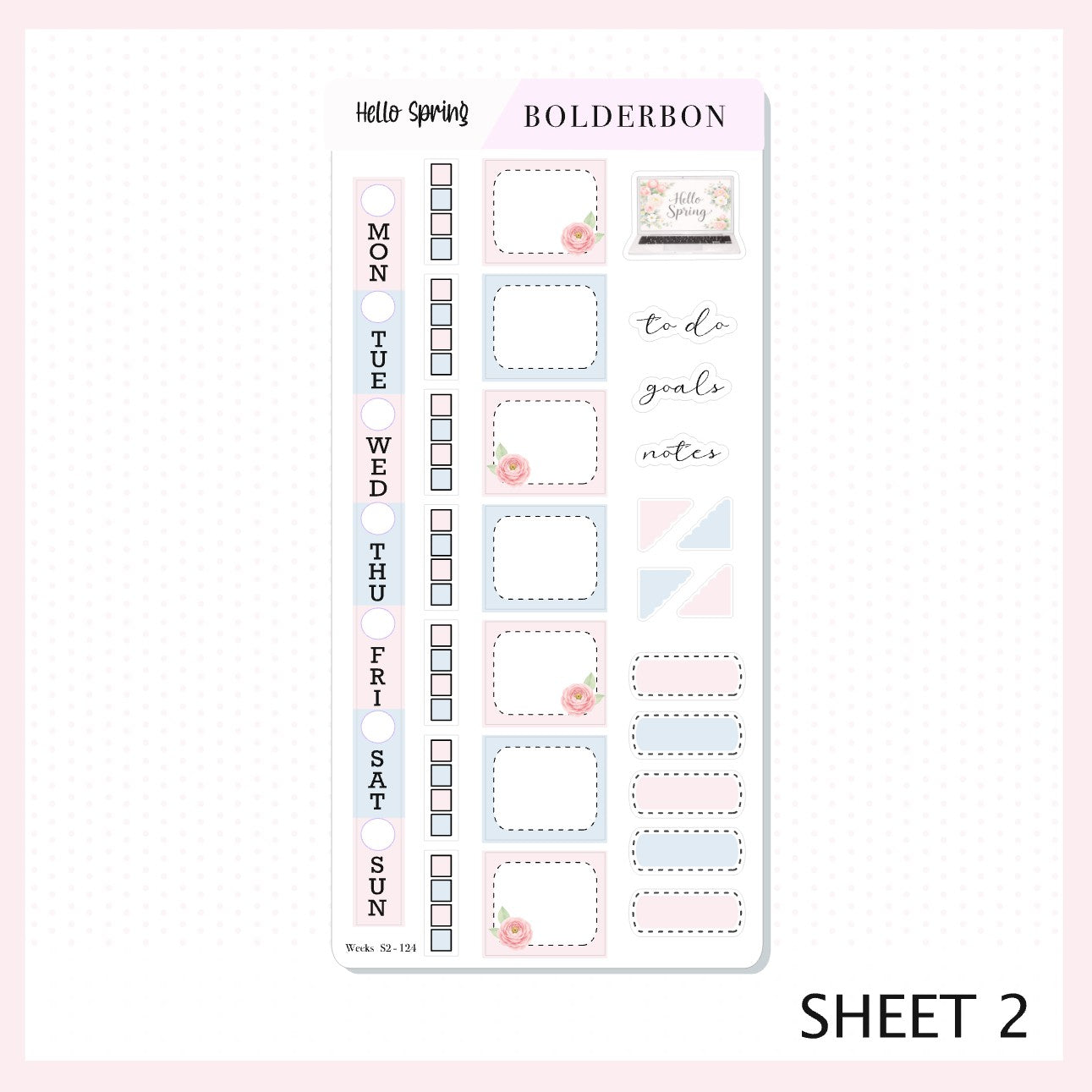 HELLO SPRING || Hobonichi Weeks Sticker Kit